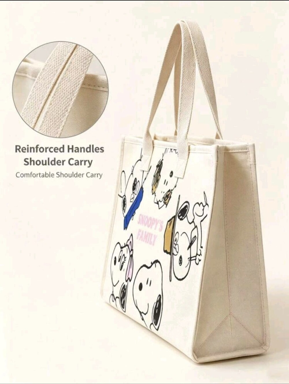 Snoopy Canvas Tote Bag - Picture 5 of 5